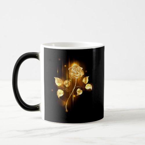 Golden rose  gold rose  magic mug