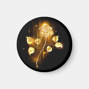 Golden rose ( gold rose ) magnet