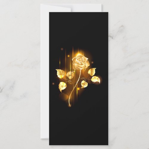 Golden rose  gold rose  magnetic invitation