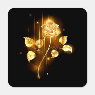 Golden rose ( gold rose ) metal sign