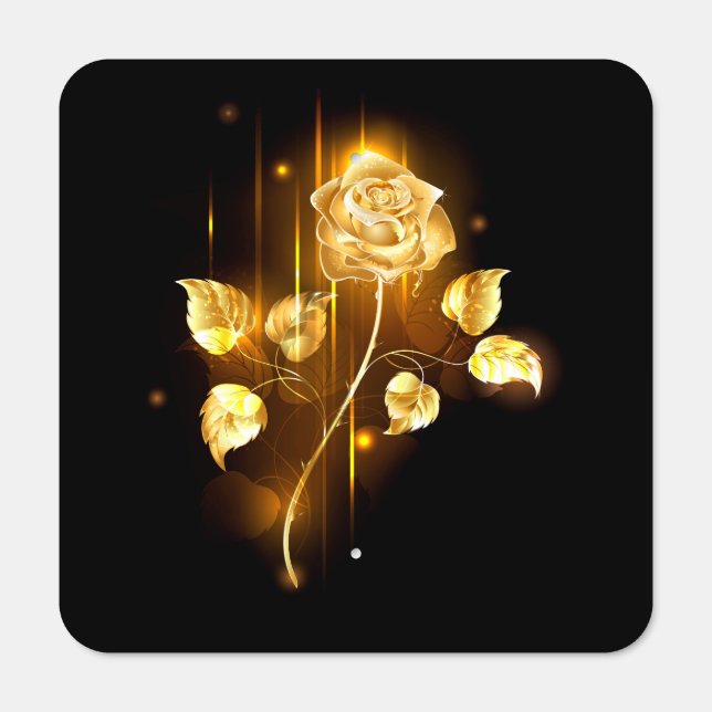 Golden rose ( gold rose ) metal sign (Front)