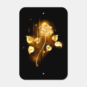 Golden rose ( gold rose ) metal sign