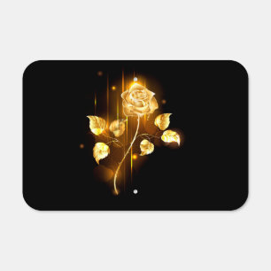 Golden rose ( gold rose ) metal sign