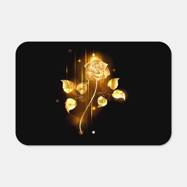 Golden rose ( gold rose ) metal sign (Front)