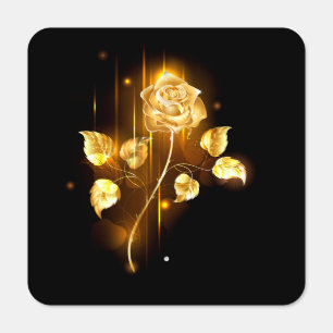 Golden rose ( gold rose ) metal sign