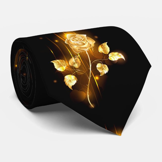 Golden rose ( gold rose ) neck tie (Rolled)