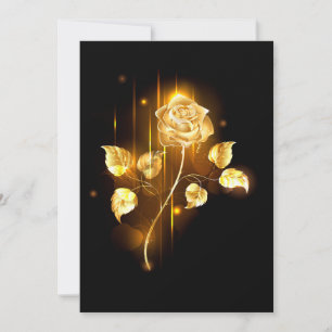 Golden rose ( gold rose ) note card
