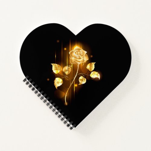 Golden rose  gold rose  notebook