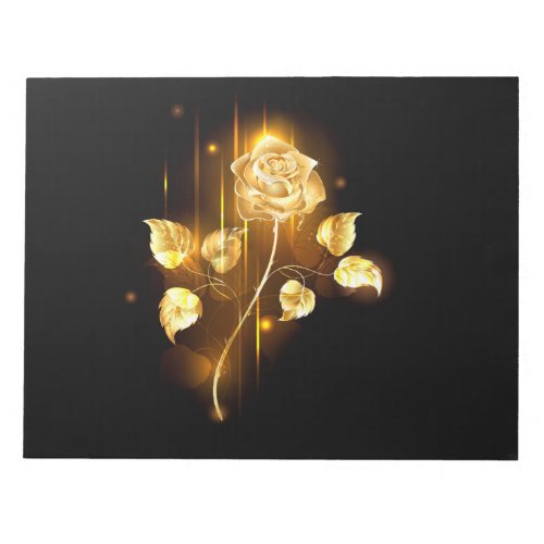 Golden rose  gold rose  notepad