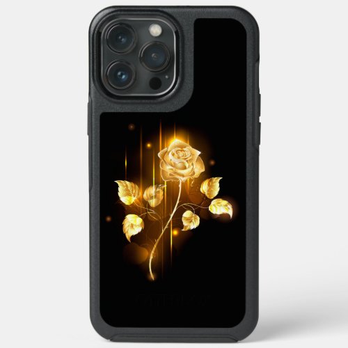 Golden rose  gold rose  iPhone 13 pro max case