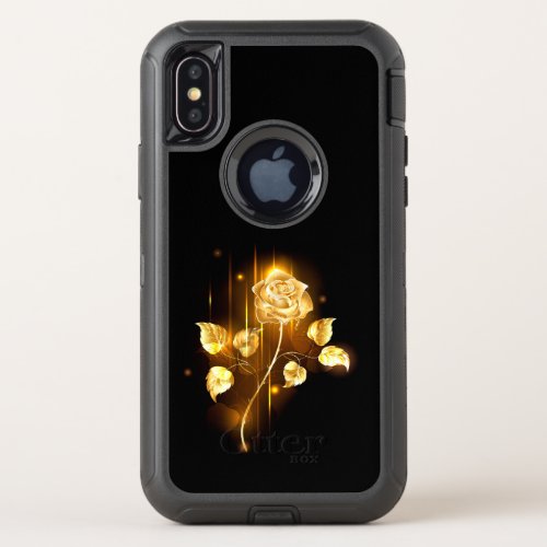 Golden rose  gold rose  OtterBox defender iPhone x case