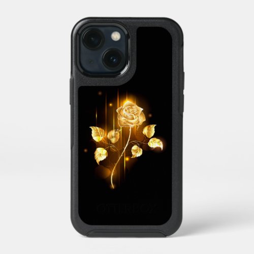 Golden rose  gold rose  iPhone 13 mini case