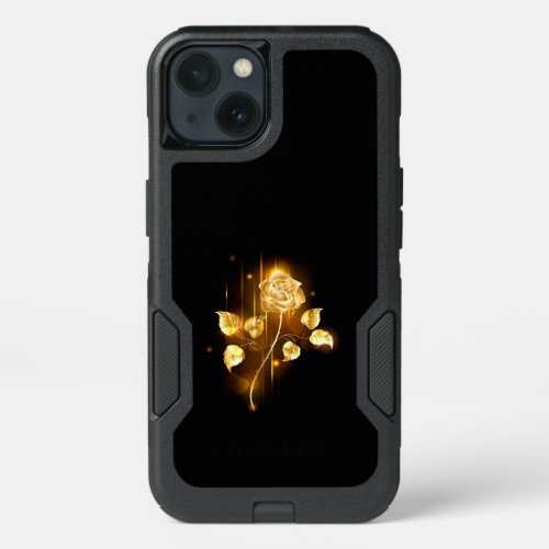 Golden rose  gold rose  iPhone 13 case