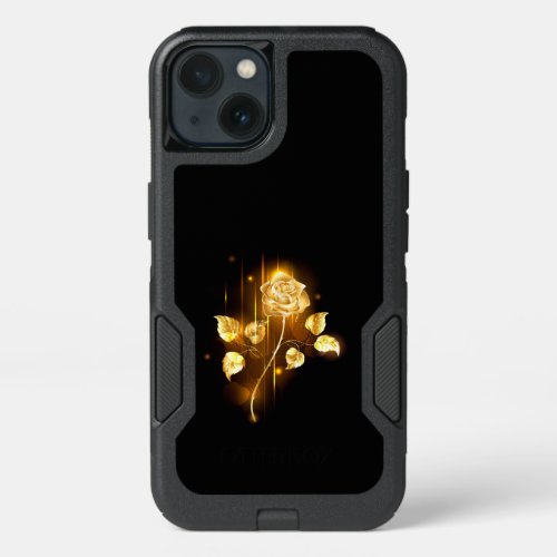 Golden rose  gold rose  iPhone 13 case