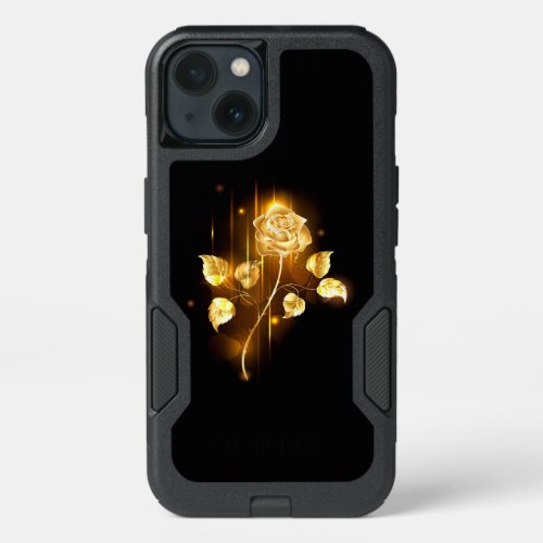 Golden rose  gold rose  iPhone 13 case