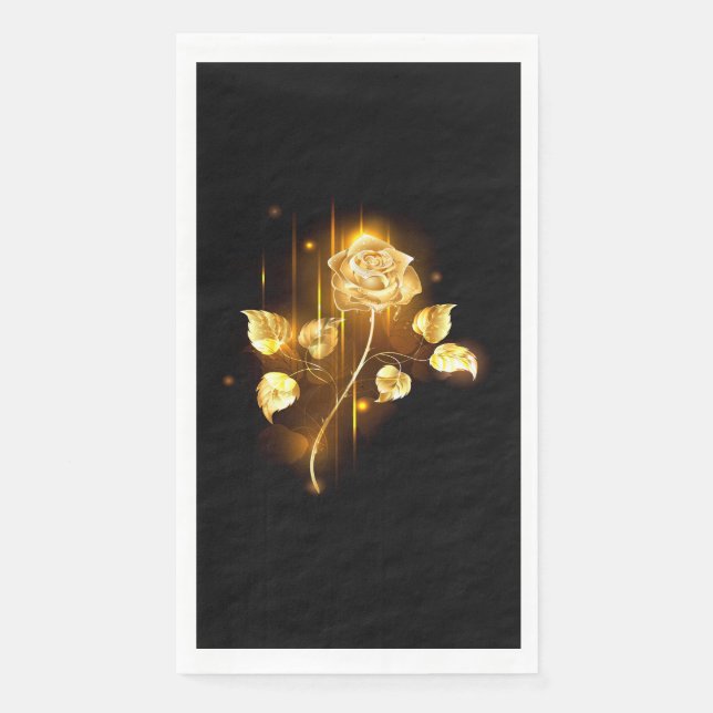 Golden rose ( gold rose ) paper guest towels (Front)