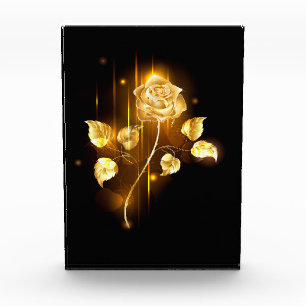 Golden rose ( gold rose ) photo block