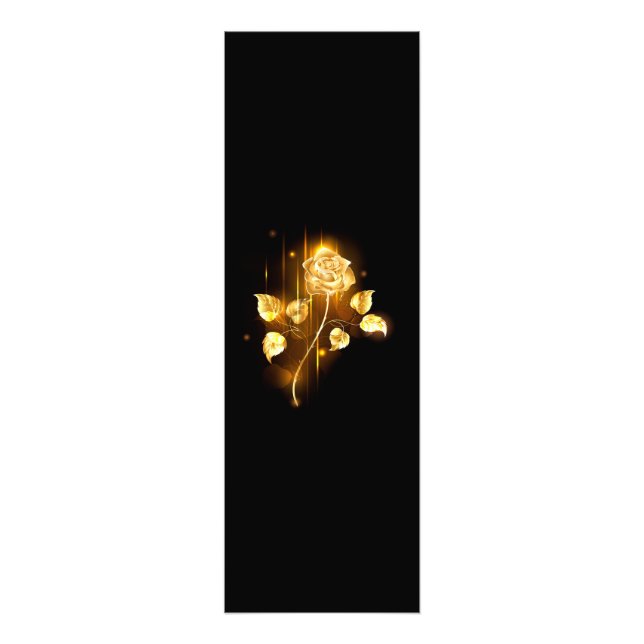Golden rose ( gold rose ) photo print (Front)