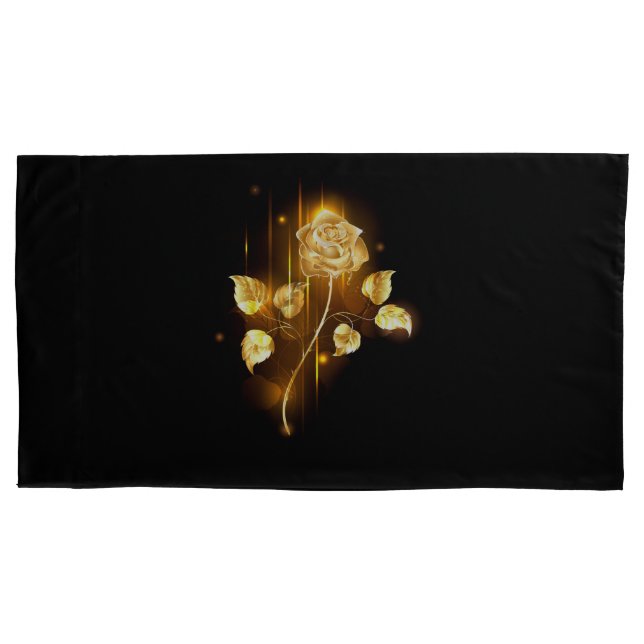 Golden rose ( gold rose ) pillow case (Front-Left)