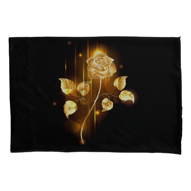 Golden rose ( gold rose ) pillow case (Front-Left)