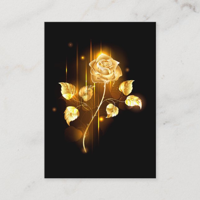 Golden rose ( gold rose ) place card (Front)