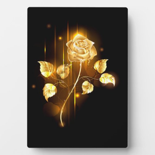 Golden rose  gold rose  plaque