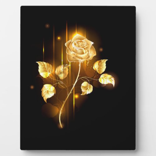 Golden rose  gold rose  plaque