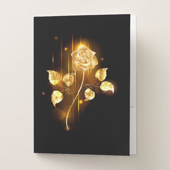 Golden rose ( gold rose ) pocket folder (Front)