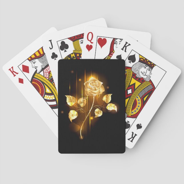 Golden rose ( gold rose ) poker cards (Back)