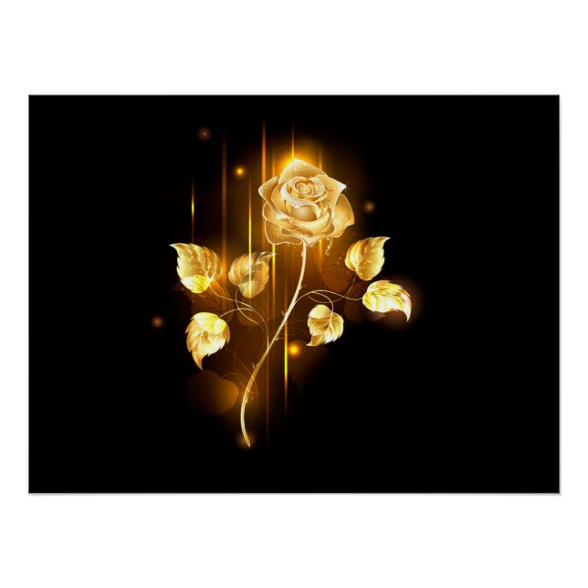 Golden rose ( gold rose ) poster (Front)