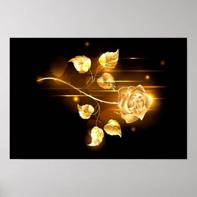 Golden rose ( gold rose ) poster (Front)