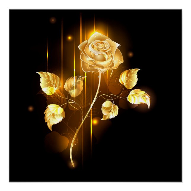 Golden rose ( gold rose ) poster (Front)