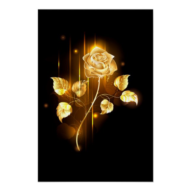 Golden rose ( gold rose ) poster (Front)