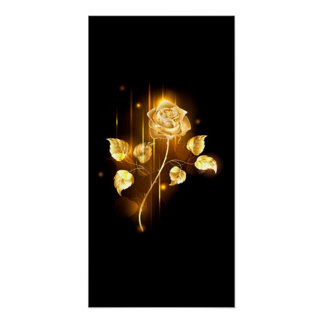 Golden rose ( gold rose ) poster (Front)