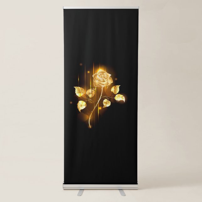 Golden rose ( gold rose ) retractable banner (Front)