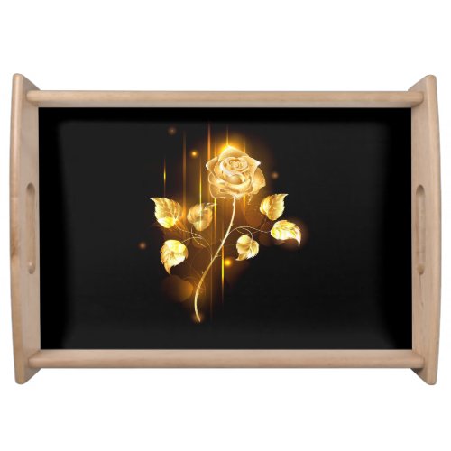 Golden rose  gold rose  serving tray