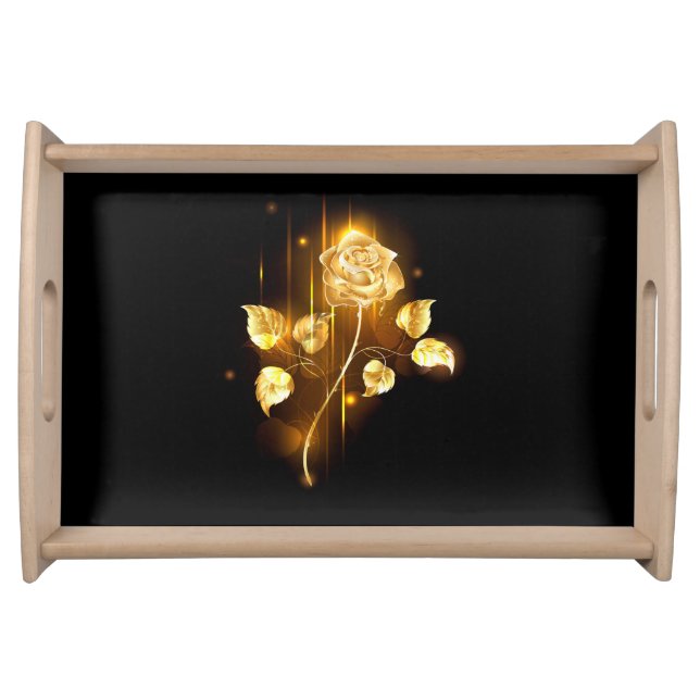 Golden rose ( gold rose ) serving tray (Front)