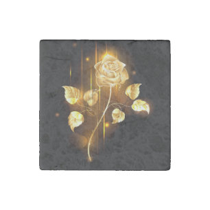 Golden rose ( gold rose ) stone magnet