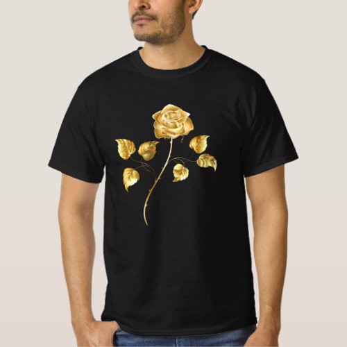 Golden rose  gold rose  T_Shirt