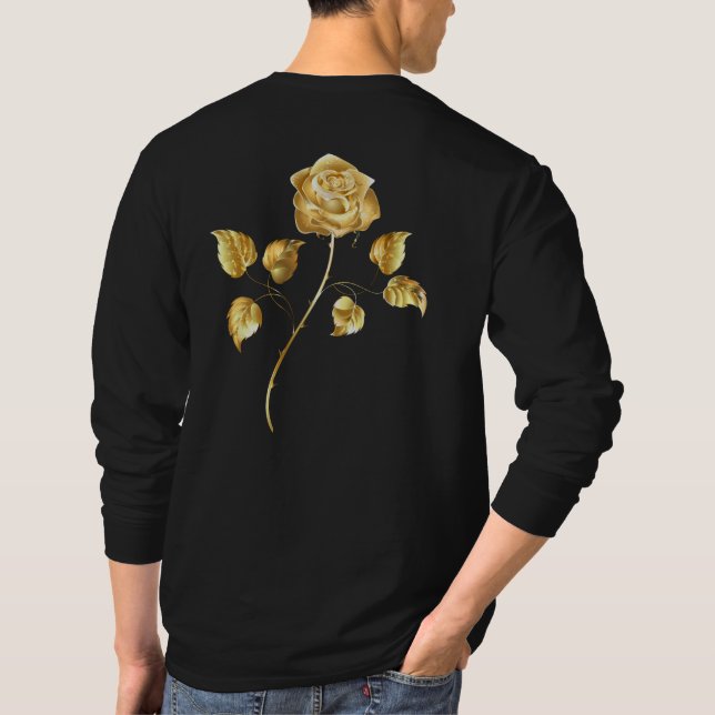 Golden rose ( gold rose ) T-Shirt (Back)