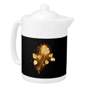 Golden rose ( gold rose ) teapot