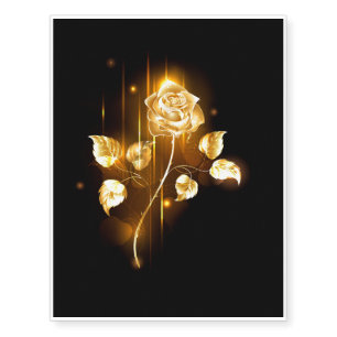 Golden rose ( gold rose ) temporary tattoos