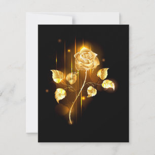 Golden rose ( gold rose ) thank you card