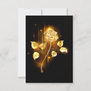 Golden rose ( gold rose ) thank you card