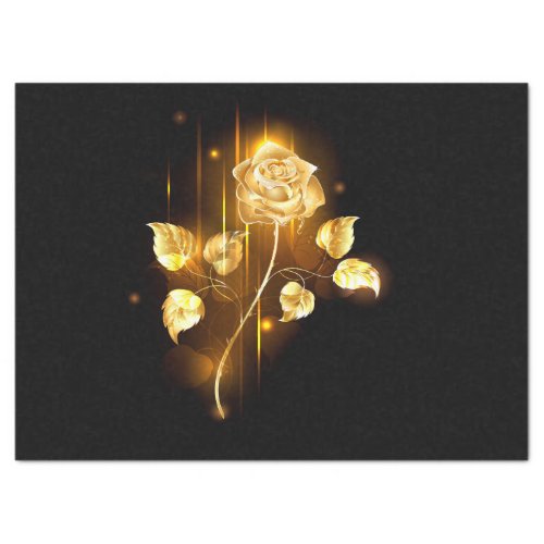 Golden rose  gold rose  tissue paper