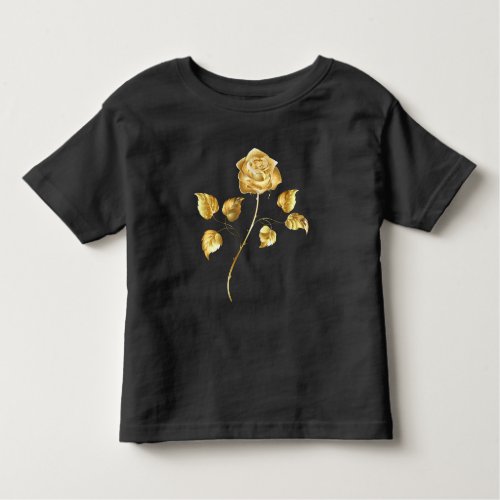 Golden rose  gold rose  toddler t_shirt