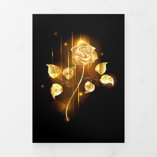 Golden rose ( gold rose ) Tri-Fold program (Cover)
