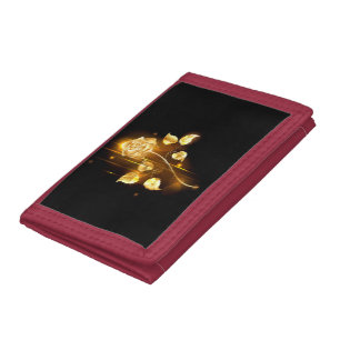 Golden rose ( gold rose ) trifold wallet