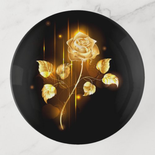 Golden rose  gold rose  trinket tray