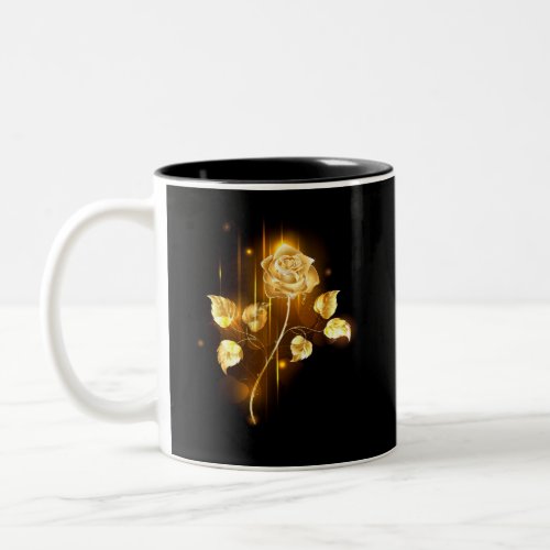Golden rose  gold rose  Two_Tone coffee mug